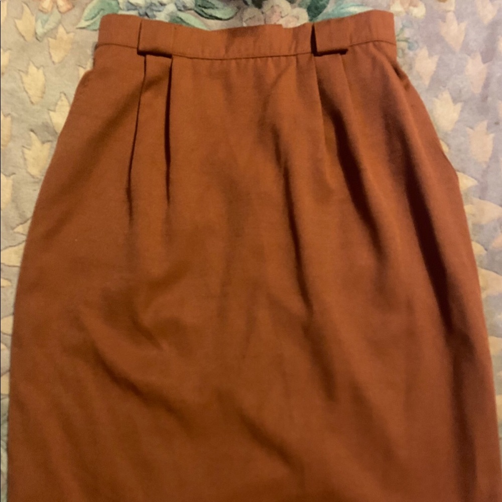 70’s Burnt orange pencil skirt